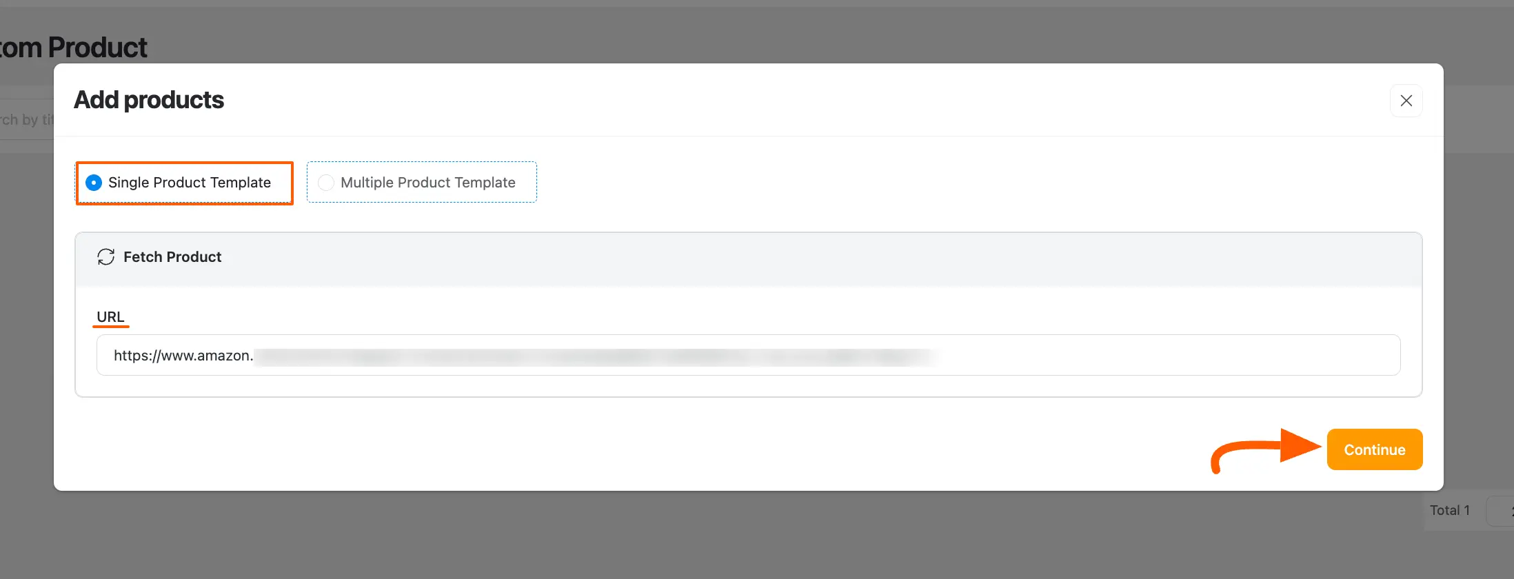 Adding Single Custom Product