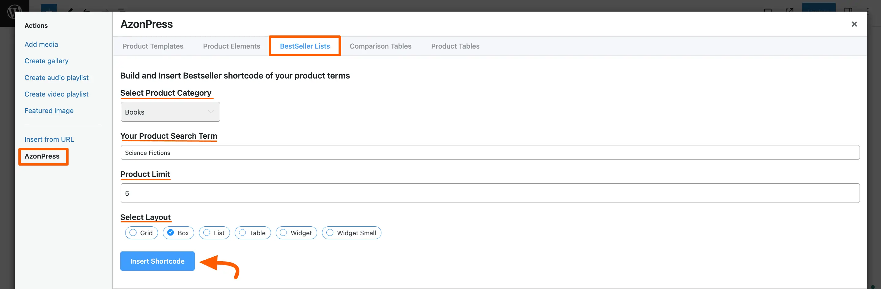 Best Seller tab